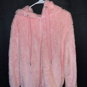 Cozy Pink Sherpa Hoodie